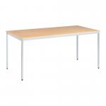 Versa Rectangular Table - 1600x800mm - Beech Top - Silver Frame MOD/1600/SB