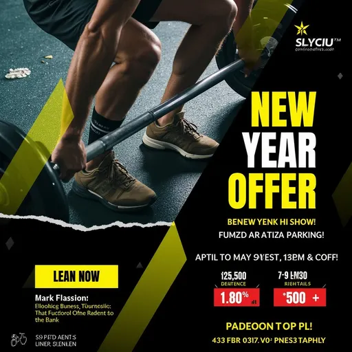 Prompt: happy new year for gym fitness Gym 2025 