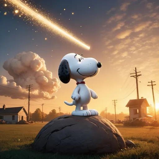 Snoopy saving the world from artificial intelligence...