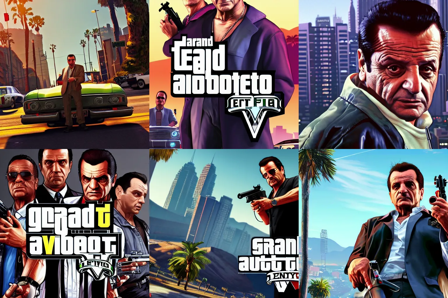 Joe Pesci in Grand Theft Auto 5 cover art, epic, 4k | Stable Diffusion ... image.