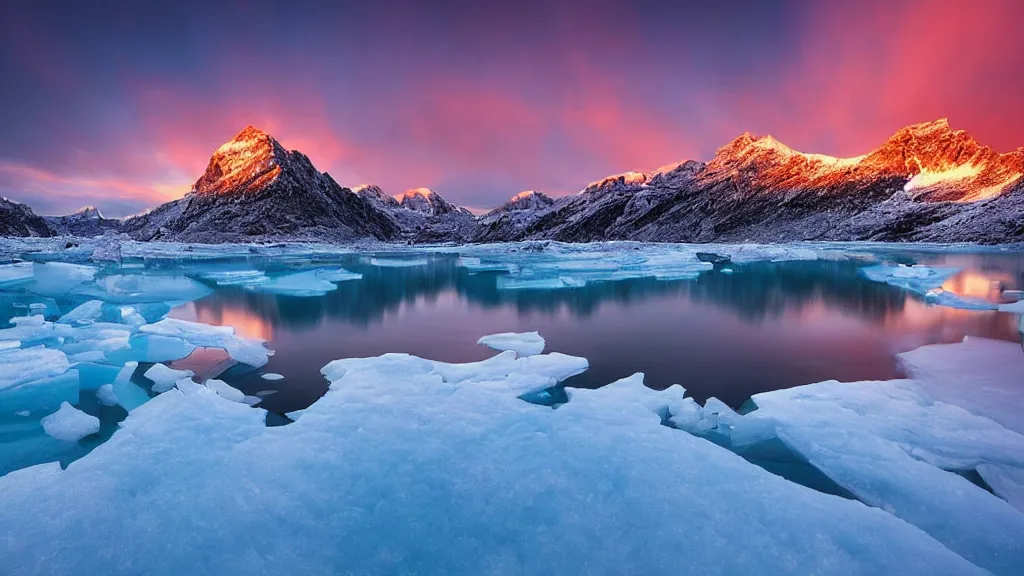 amazing landscape photo of a snowy mountains with an | Stable Diffusion