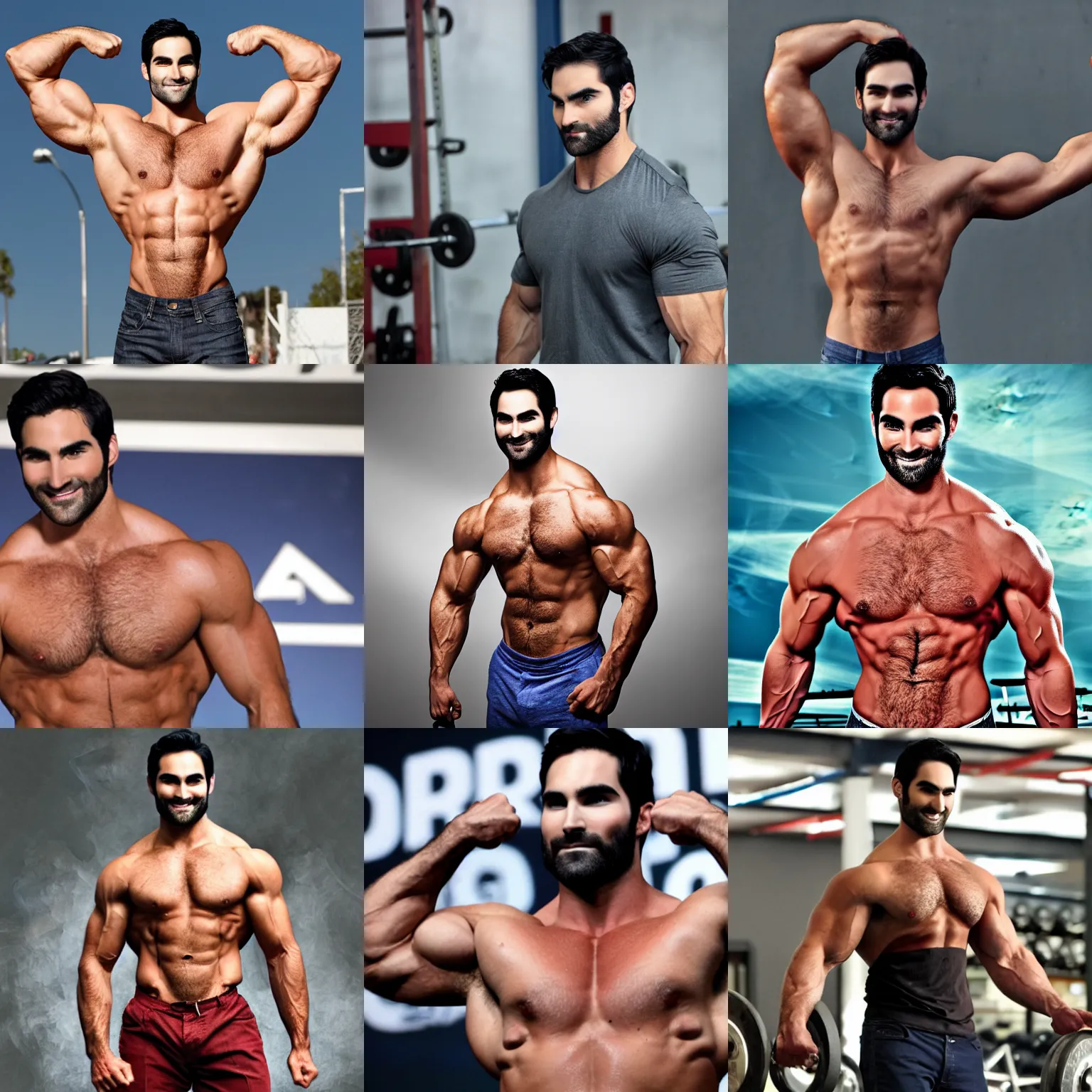 Prompt: tyler hoechlin as a bodybuilder, 4 k hd