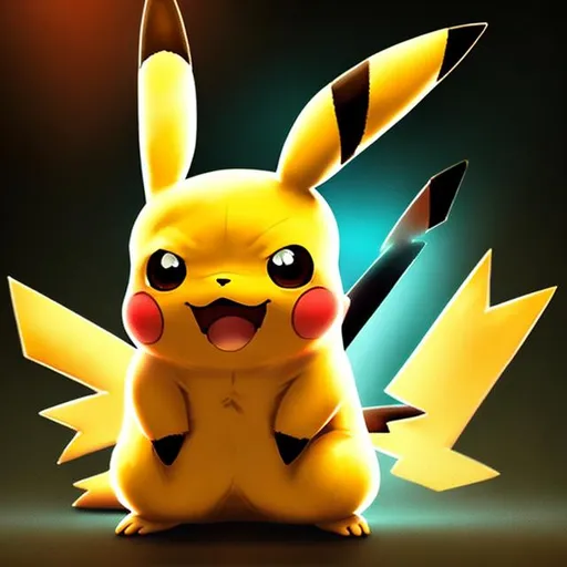 Pikachu, full body, in cyberpunk style, vibrant colo...