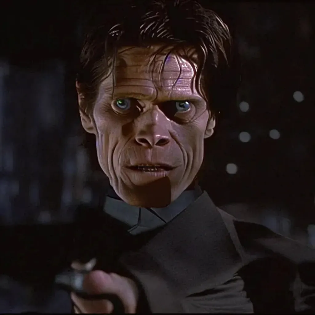 Movie screenshot of Willem Dafoe as Neo from The Mat... | OpenArt