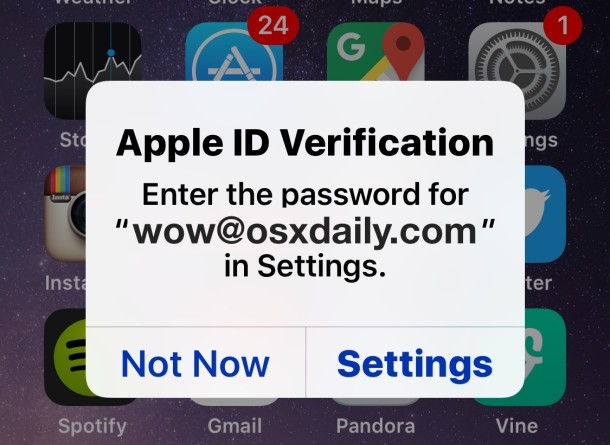 Apple ID password verification pop-up constantly, here is the fix