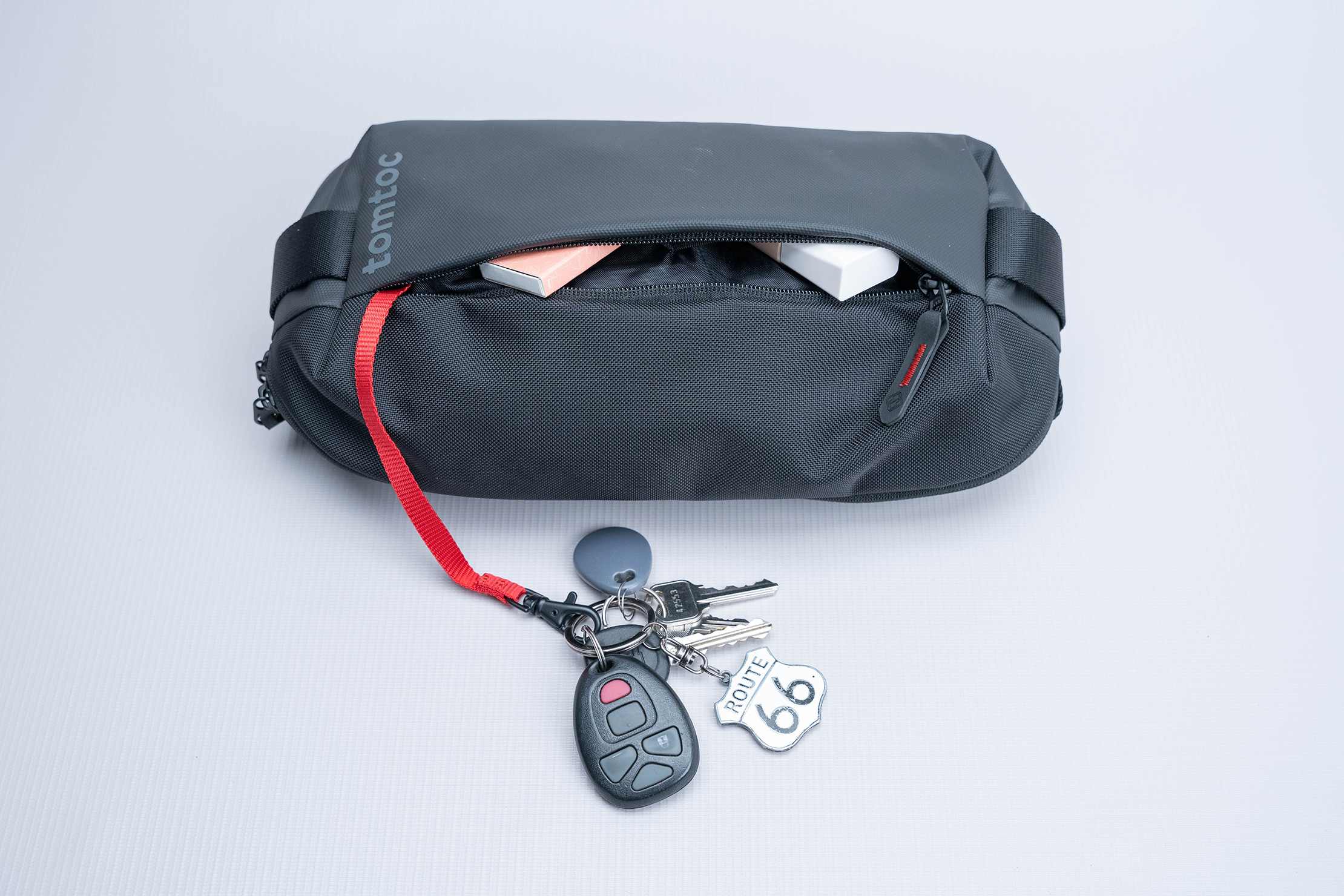 tomtoc Urban Sling Bag Key Leash