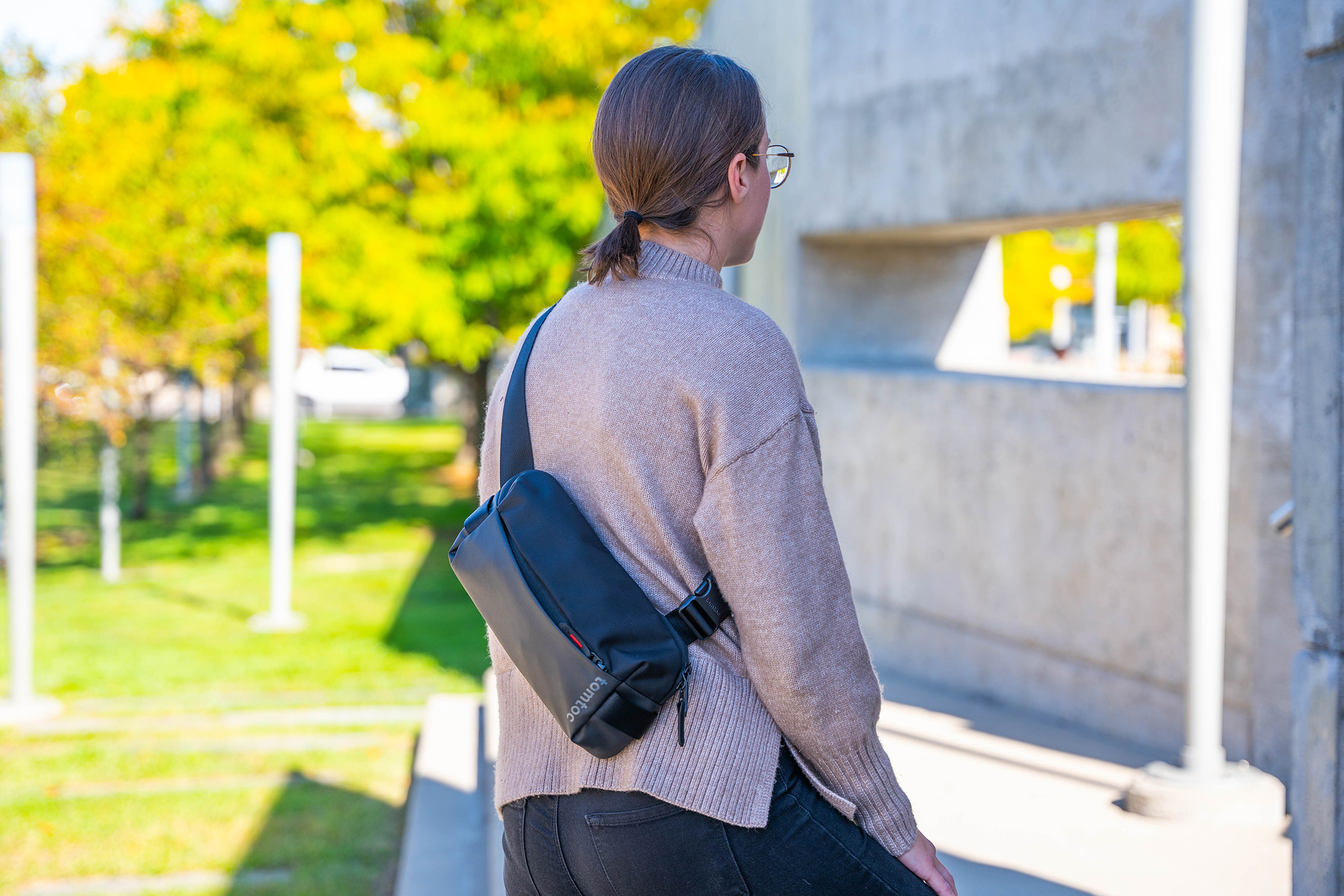 tomtoc Urban Sling Bag Side