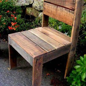 recycled pallet outdoor chair