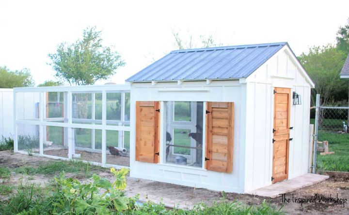 Chicken Coop With Plywood Steel Roofing