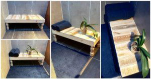 Pallet Bathroom Bench