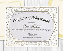 Specialty Foil Certificates