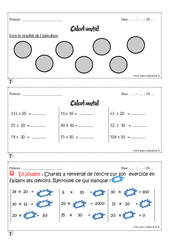 Calcul mental - Exercices et bilan - Semaine 21 à 24 : 4eme Primaire - PDF à imprimer