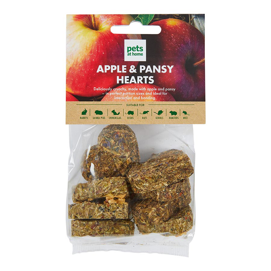 Pets at Home Small Animal Treats Apple & Pansy Hearts