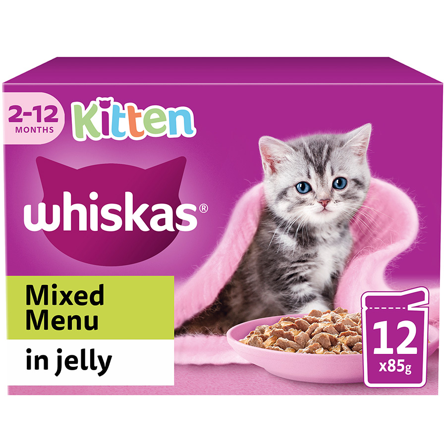 Whiskas Kitten Wet Food Mixed Menu In Jelly