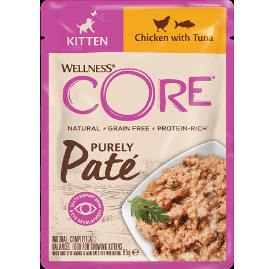 Wellness Core Purely Pate Wet Kitten Food Chicken with Tuna