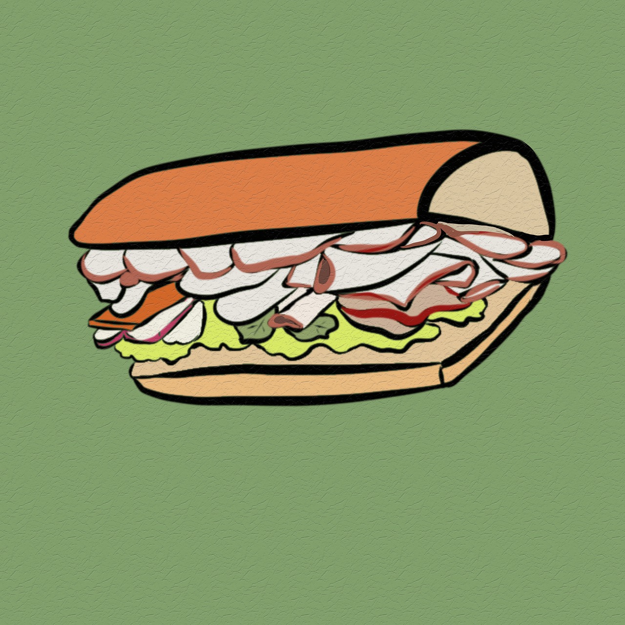 Cartoon Sandwich