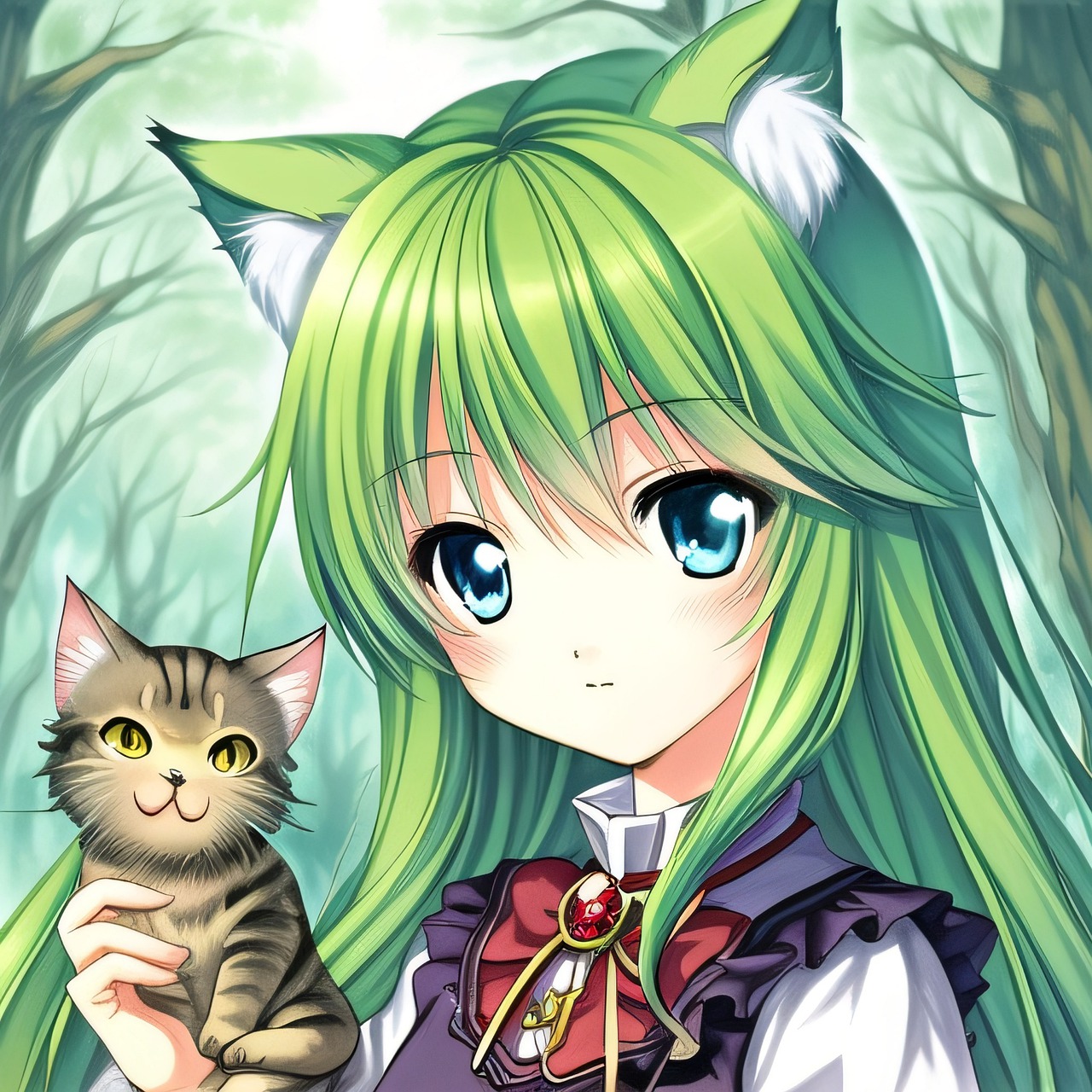 so cute  Cute anime cat Anime cat Cat art