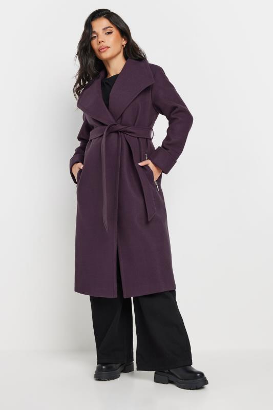 Petite  PixieGirl Purple Belted Wrap Coat