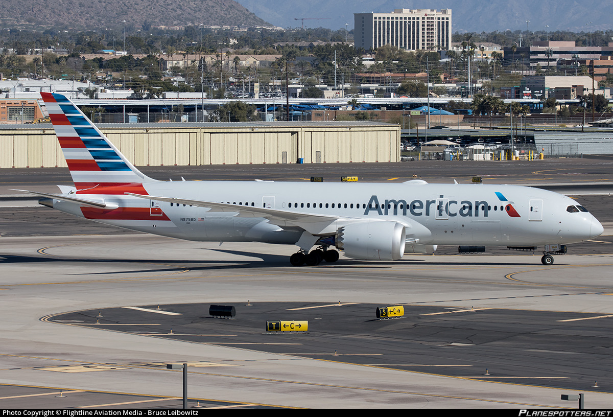 N875BD American Airlines Boeing 787-8 Dreamliner Photo by Flightline ...