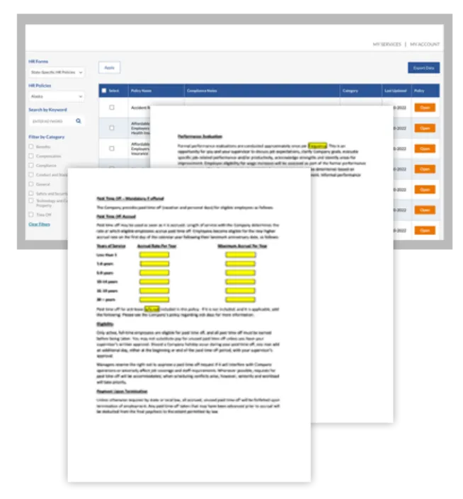 State-Specific 
HR Policies Library