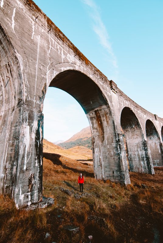 visiting the glenfinnan viaduct in scotland