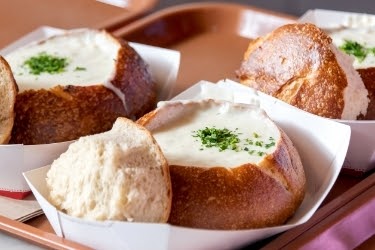 Clam Chowder in a bread bowl