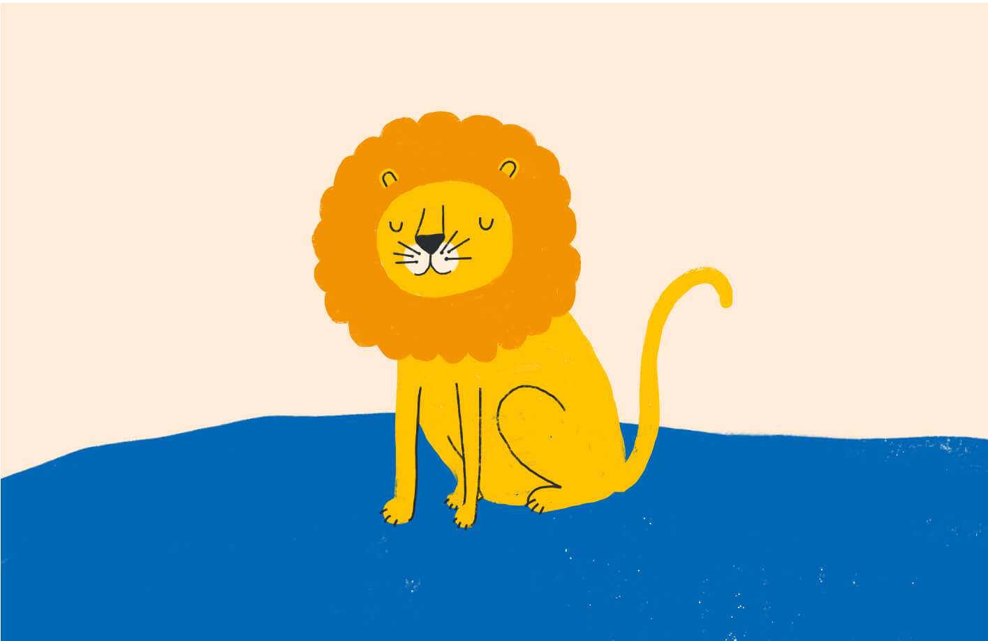 Small Talk lion illustration