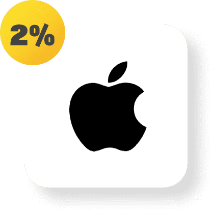 Earn 2% cash at Apple