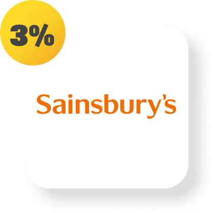 Earn 3% cashback at Sainsbury's