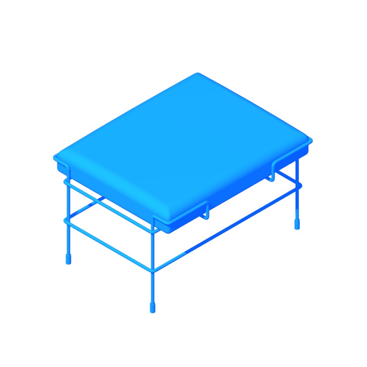 Perspective view of a 3D model of the Magis Traffic Bench (1-Seat)