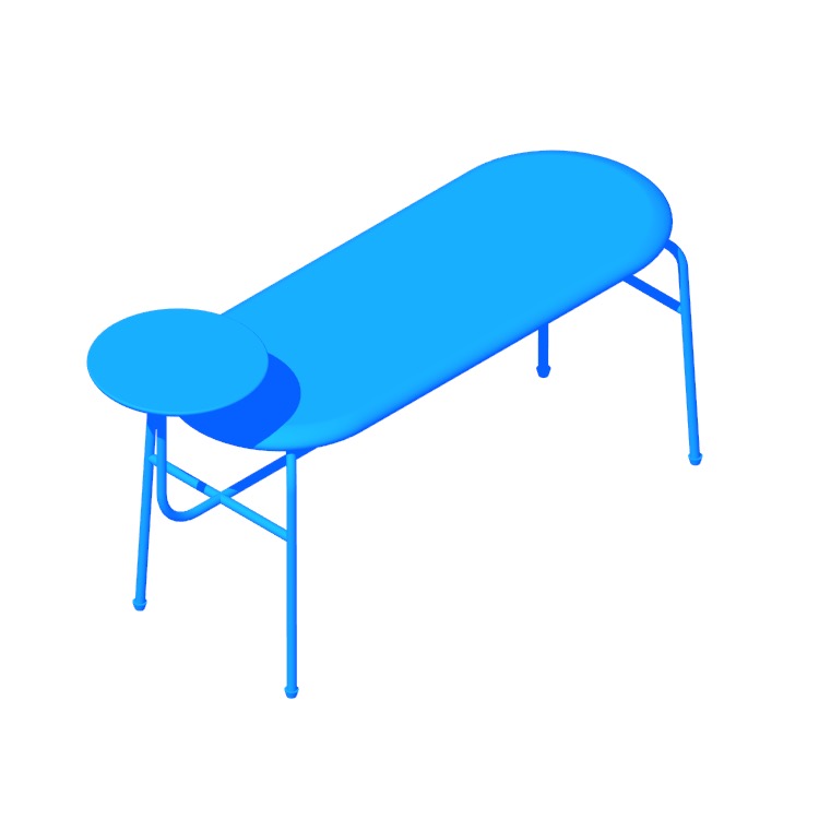 3D model of the Afteroom Bench viewed in perspective