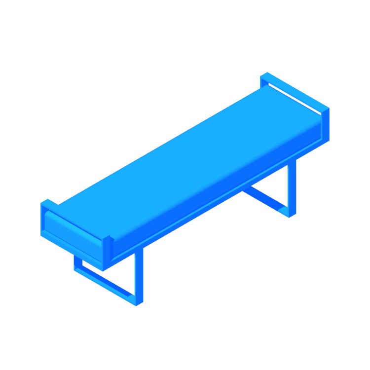 Perspective view of a 3D model of the Profile Bench