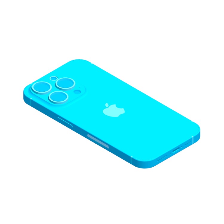 View of the Apple iPhone 14 Pro (16th Gen) in 3D available for download