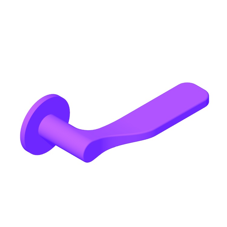 View of a Paddle Door Handle in 3D available for download