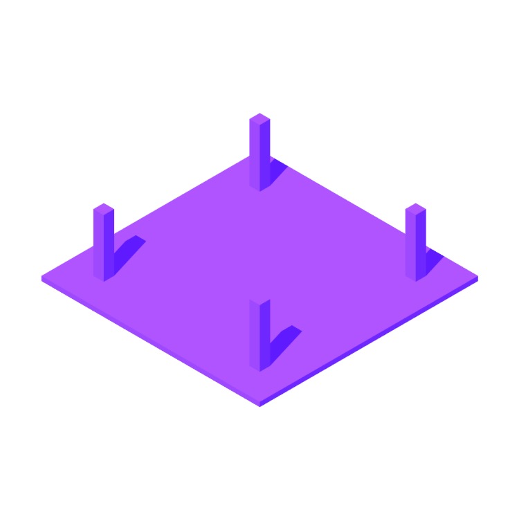 3D model of Concrete Floor (Two-Way, Plate) viewed in perspective