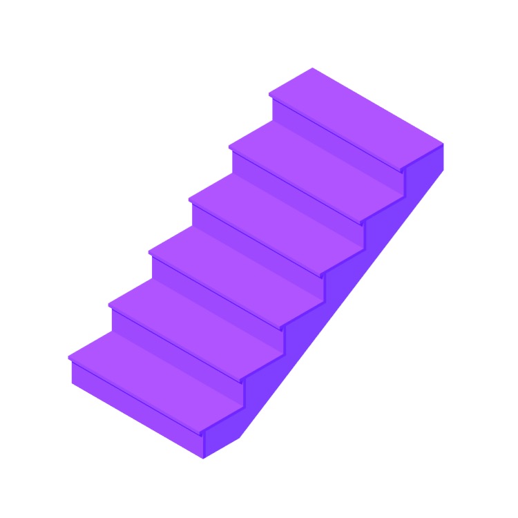 View of Nosing Sawtooth Stair Profile in 3D available for download