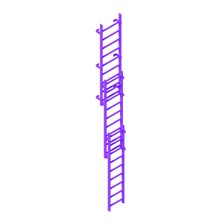 View of Multi Dropdown Access Ladder in 3D available for download