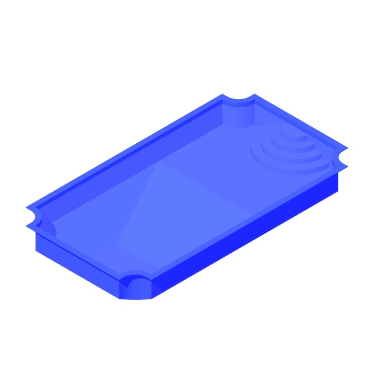 3D model of the Swimming Pool - Gothic viewed in perspective