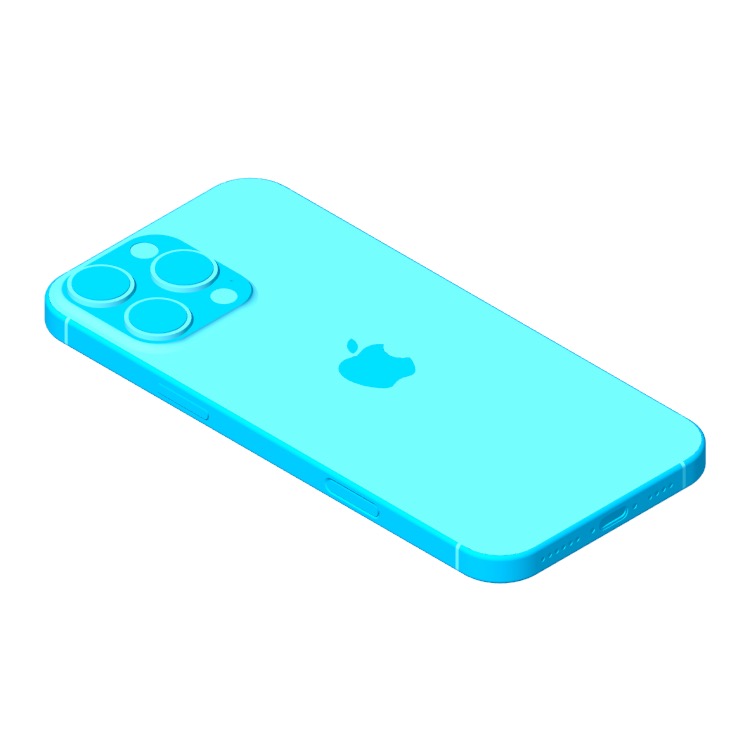 View of the Apple iPhone 16 Pro Max in 3D available for download