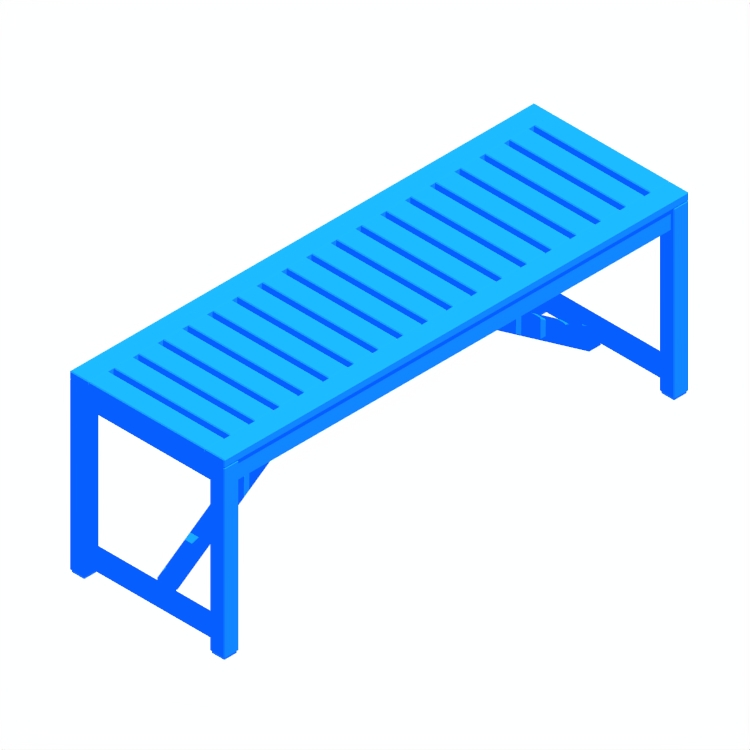 View of the IKEA Nämmarö Outdoor Bench in 3D available for download