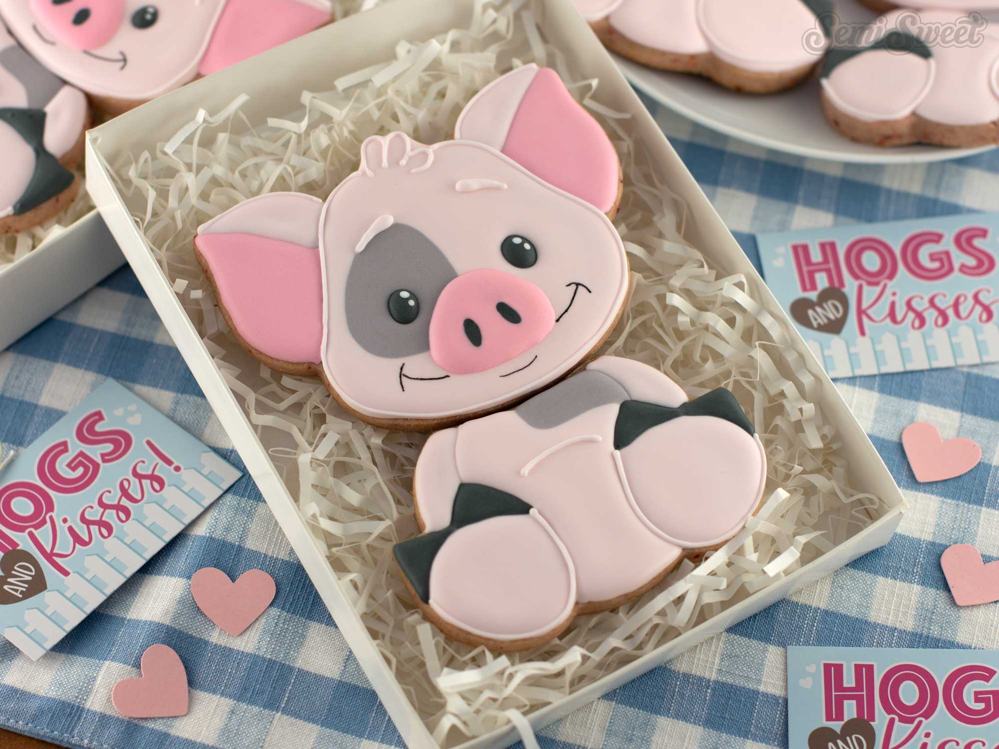 How to Make Adorable Pig Cookies for Valentines Day