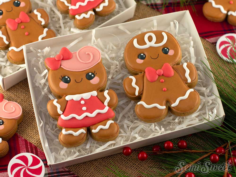 Decorate a Cute Gingerbread Cookie Couple for Christmas