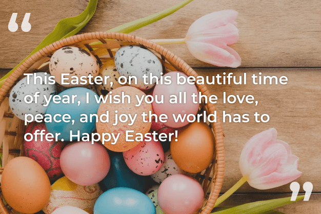 Happy Easter greeting and message