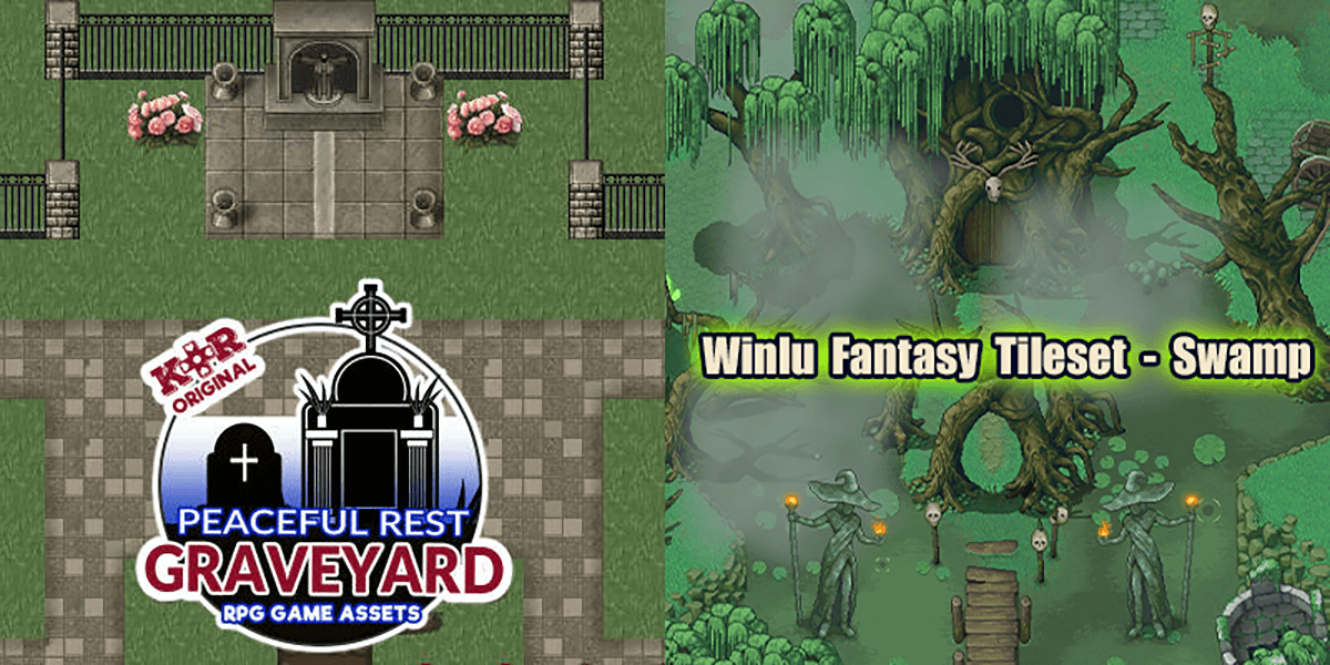 New Releases: KR Peaceful Rest Graveyard Tileset, Winlu Fantasy Tileset - Swamp