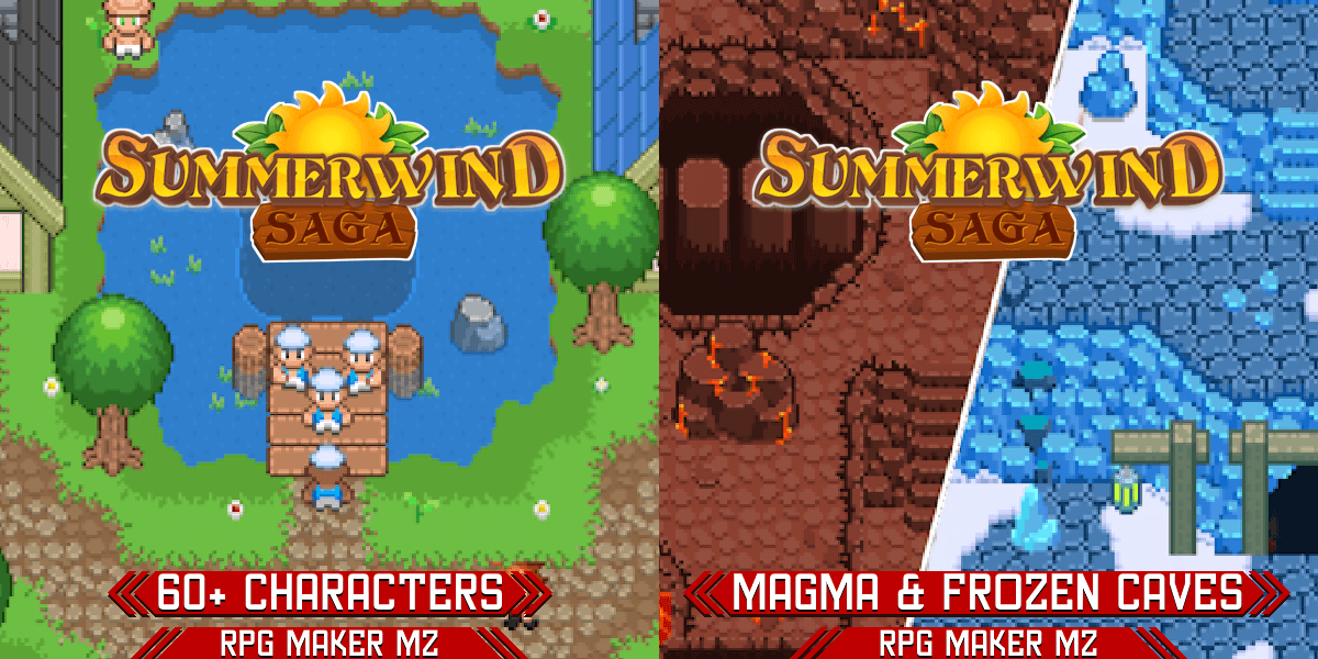 New Releases: Summerwind Saga - Characters, Summerwind Saga - Magma & Frozen Caves