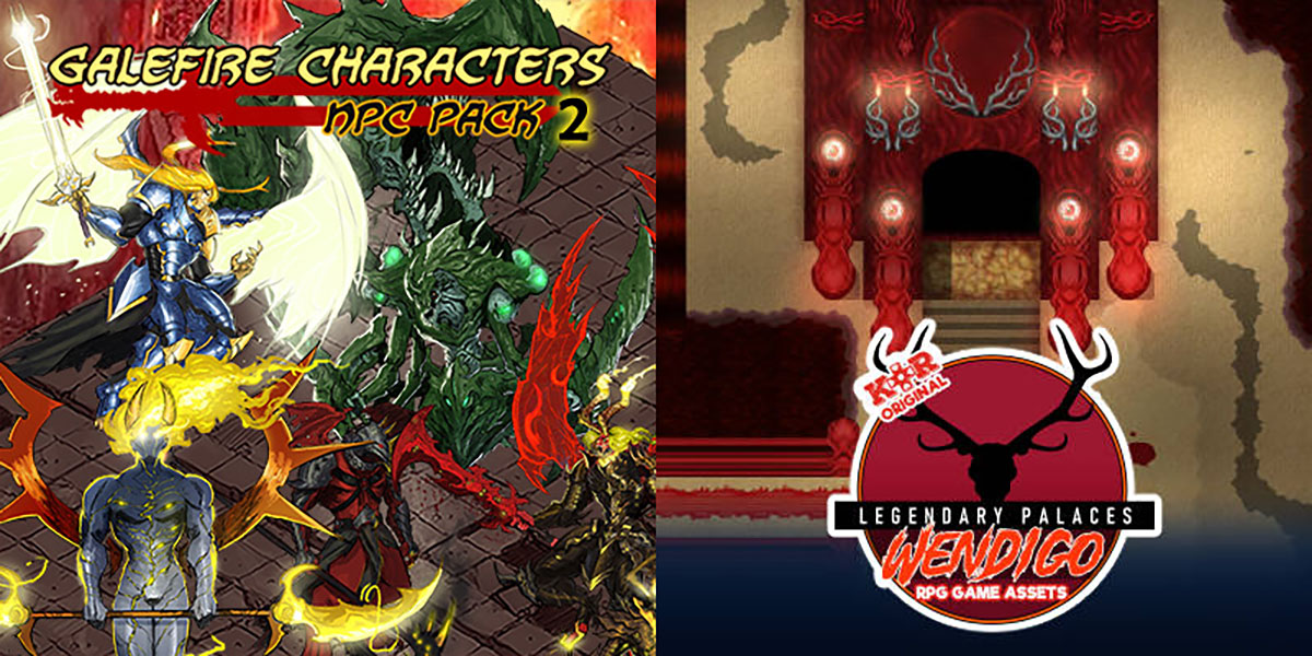 New Releases: Galefire Characters - NPC Monster Pack 2, KR Legendary Palace - Wendigo Tileset