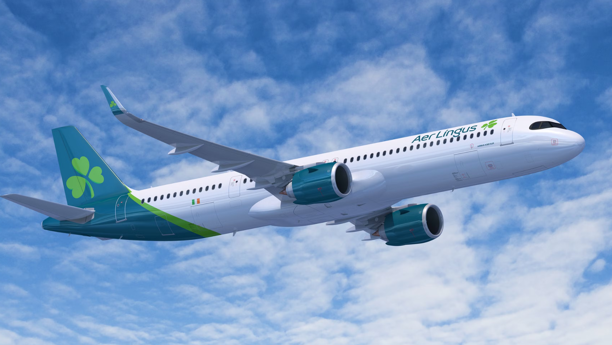 aer lingus airplane in the sky