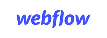 webflow logo in blue