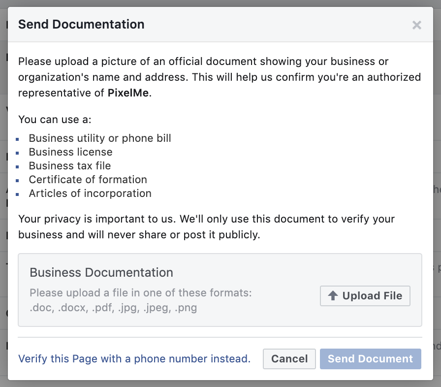 Step 6: Business documentation verification