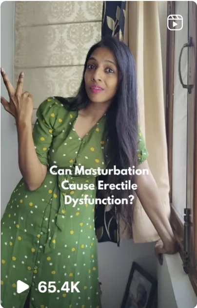 Insta story on Can Maturbation cause erectile dysfunction 